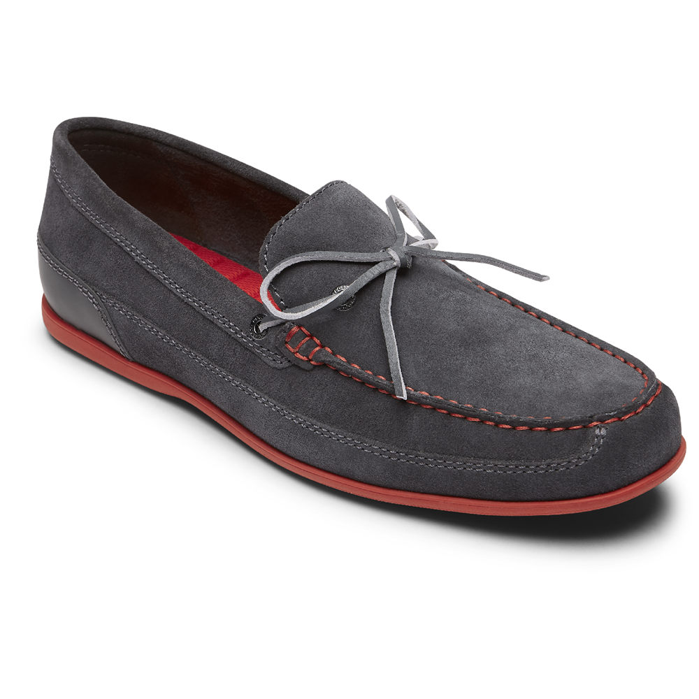 Rockport Mens Loafers Dark Grey - Malcom Tie - UK 617-YIBLXM